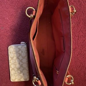 Coach tote with matching wallet